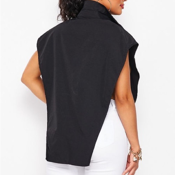 SLEEVELESS OPEN SIDE BUTTON DOWN TOP, PUNK, GOTH, UNBRANDED WOMEN SIZE M - Picture 9 of 9